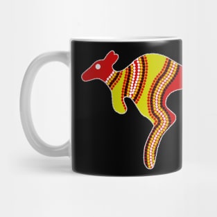 Aboriginal Art Kangaroo Mug